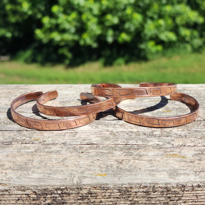 Nebraska Bracelet | Hand Stamped Adjustable Bracelet | Made with Real Copper | Made with Genuine Sterling Silver | Gifts Suitable for Men and Women | 1/4 in. wide | Your Choice of Genuine Copper or Sterling Silver
