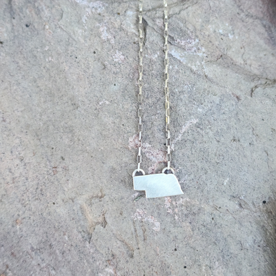 Nebraska Necklace | Genuine Sterling Silver Necklace | Hand Cut Design | Perfect Gift for Her |18 Inches In Length | Multiple Designs