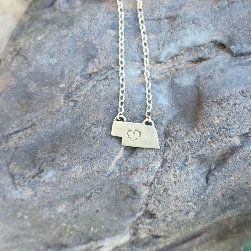 Nebraska Necklace | Genuine Sterling Silver Necklace | Hand Cut Design | Perfect Gift for Her |18 Inches In Length | Multiple Designs