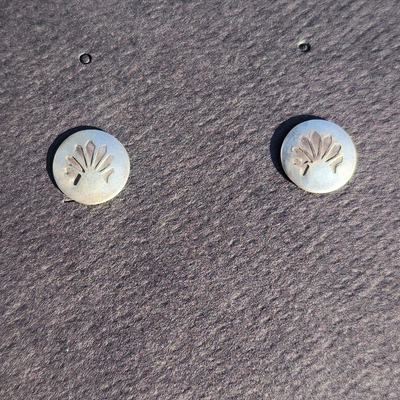 Sterling Silver Stud Earrings | Made with Genuine Sterling Silver | Hand Stamped Design | Made in USA | Great Gift For Her | Boho Western Style Earring