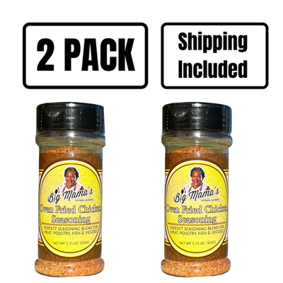Oven Fried Chicken Seasoning | Big Mama's Savory Oven Fry Seasoning | Crispy Chicken How You Like it | Multipurpose Seasoning | 5.75 oz | 2 Pack | Shipping Included