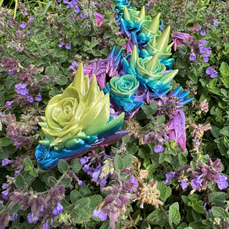 3D Printed Figurine and Toy | Flexible Sensory Dragon | Made for all Ages | Perfect Gift for a Dragon Lover | Hand Crafted in a 3D Printer | Choose Your Style and Color