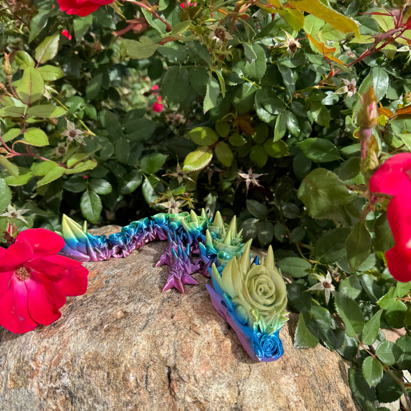 3D Printed Figurine and Toy | Flexible Sensory Dragon | Made for all Ages | Perfect Gift for a Dragon Lover | Hand Crafted in a 3D Printer | Choose Your Style and Color