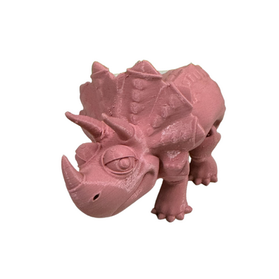 3D Printed Dinosaur | Articulated Flexible Triceratops | Fun Toy For Kids with Anxiety | Choose Your Color