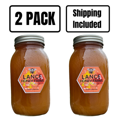 All Natural Raw Honey | Unfiltered Organic Honey | Natural Sweetener Great for Baking | Heart Healthy Honey | 24 oz | 2 Pack | Shipping Included