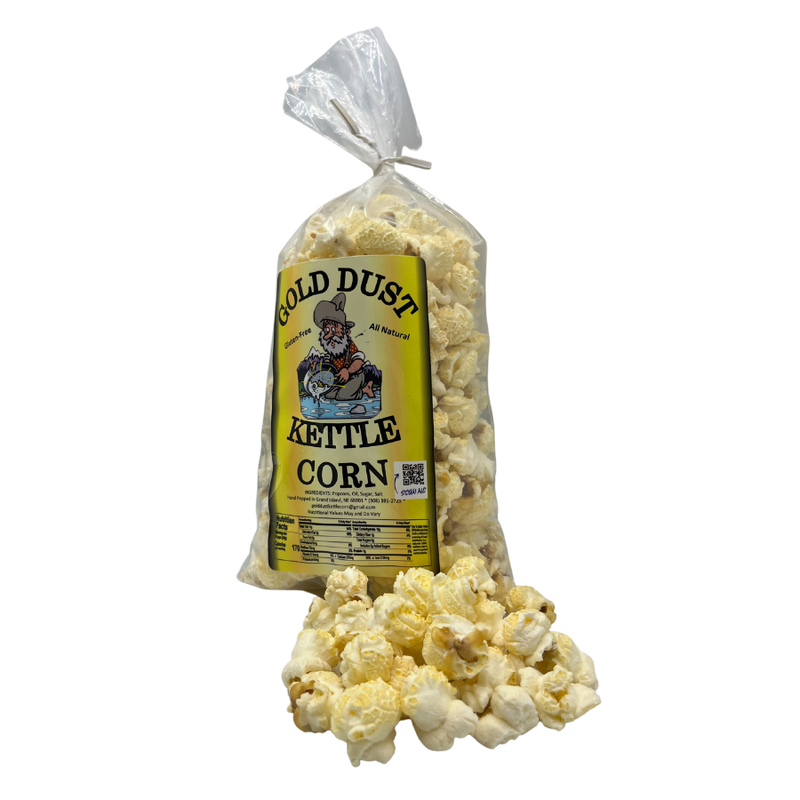 Kettle Corn | 2.5 oz. Bag | Sweet and Salty Treat | All Natural | 4 Pack | Perfect for On the Go | Fluffy And Soft Kernels | Made in Nebraska | Shipping Included
