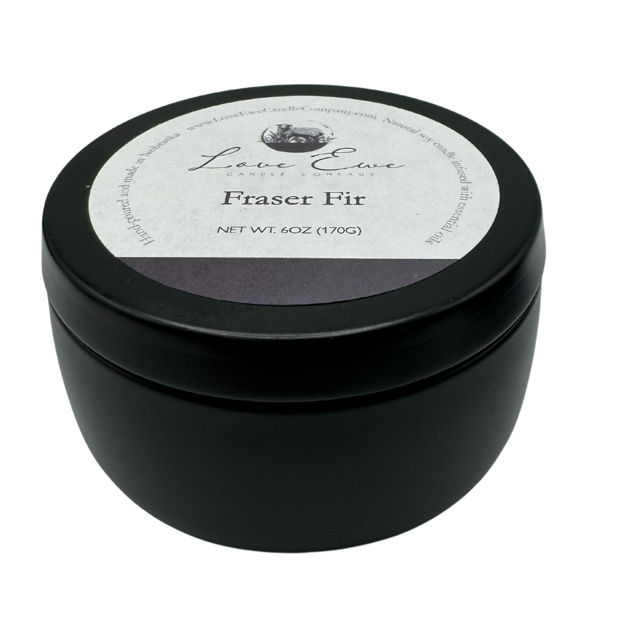 Luxury Scented Candle | Fraser Fir Fragrance | Citrus with a Woody Fir Balsam Core | Cozy and Inviting Holiday Smell | Handmade in Small Batches | Natural USA Grown Soybean Soy Wax | 6 oz