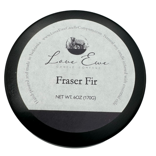 Luxury Scented Candle | Fraser Fir Fragrance | Citrus with a Woody Fir Balsam Core | Cozy and Inviting Holiday Smell | Handmade in Small Batches | Natural USA Grown Soybean Soy Wax | 6 oz