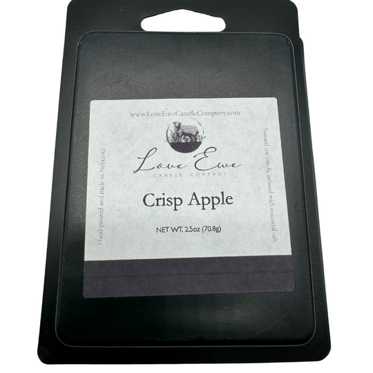 Scented Wax Melt | Crisp Apple Fragrance | Fresh Apple with Hints of Citrus Scent| Handmade in Small Batches | Highly Scented & Long Lasting | Natural USA Grown Soybean Soy Wax | 2.5 oz