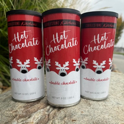 Gourmet Hot Cocoa | Double Chocolate | 9 oz | Made with Nebraska's Finest Chocolate | Creamy and Frothy | Cozy Up With A Cup | Cup of Warmth | Full of Flavor | Top with Marshmallows