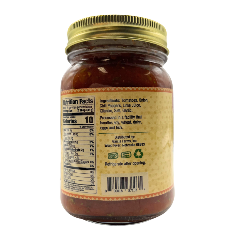 Salsa Fresca | Medium Heat Salsa | 16 oz. | Gluten Free | Authentic Flavor  | Fresh | Blended Vine-Ripened Tomatoes | Peppers, Onions, and A Hint of Cilantro and Lime | Case of 6 | Shipping Included