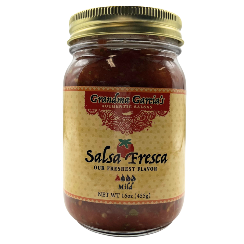 Salsa Fresca | Mild Heat Salsa | 16 oz. | Nebraska Salsa | Made With Vine-Ripened Tomatoes | Gluten Free | No GMO | Made Simple | Taste The Freshness | Case of 6 | Shipping Included