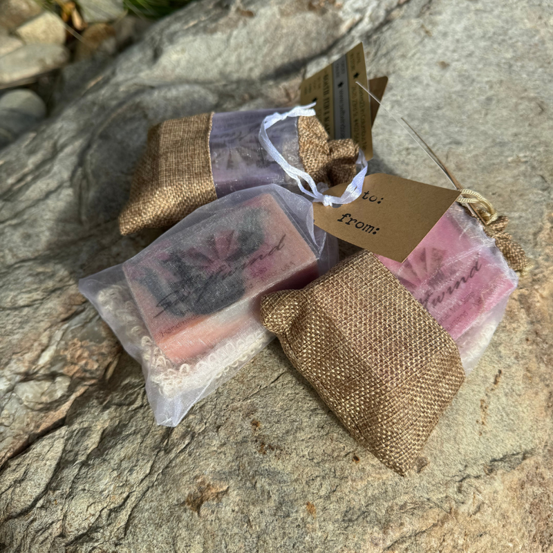 Goat Milk Soap | Soap Gift Bag | Soap Bar & Soap Saver Included | Handmade in the Heartland | 3 oz.  | Cleansing | Nebraska Soap | Perfect for Hands, Face, and Showering  | Packed with Important Vitamins and Minerals | Multiple Scents