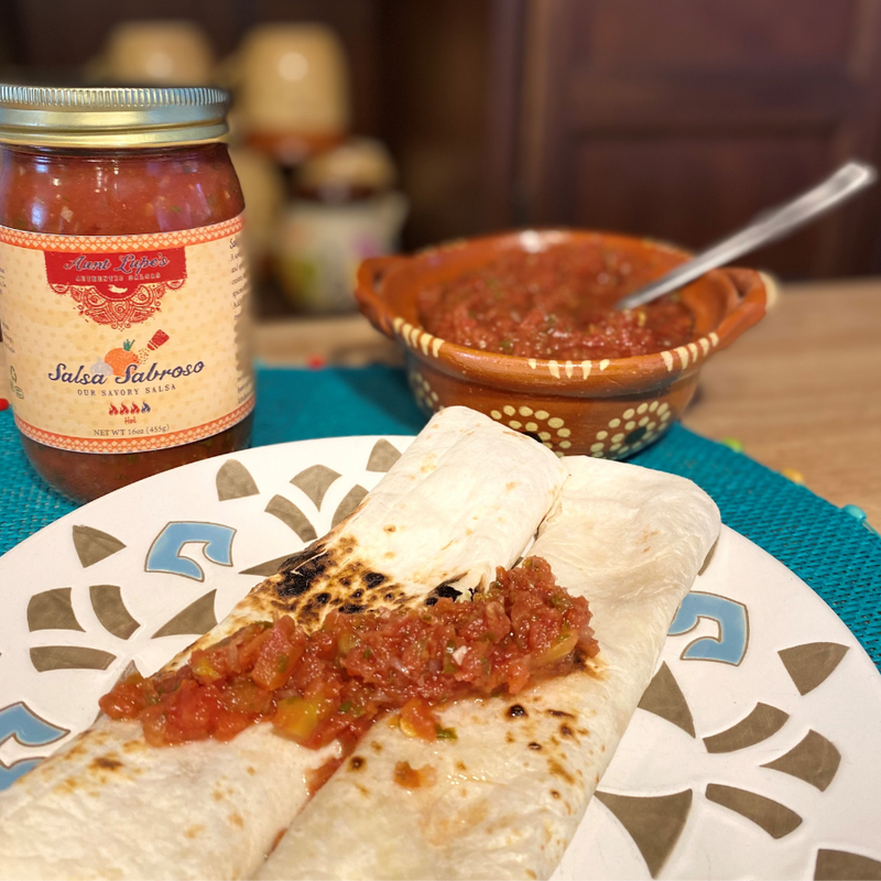 Salsa Sabrosa | Spicy, Hot Salsa | 16 oz. | Gluten Free | No GMO | Authentic Nebraska Salsa | Savory Blend of Tomatoes, Chilies, Garlic, Onion | Assortment of Spices | Made Simple | Add A Kick To Any Dish | Pairs Well With Any And All Food Groups