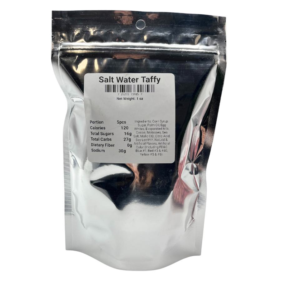 Freeze Dried Peppermint Salt Water Taffy | Pack of 3 | 1 oz | Wicked Good Foods