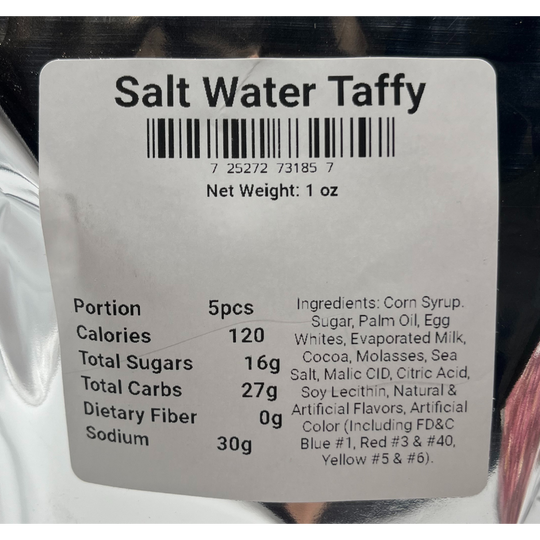 Freeze Dried Peppermint Salt Water Taffy | Pack of 3 | 1 oz | Wicked Good Foods