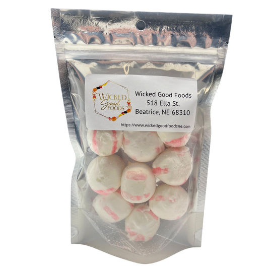Freeze Dried Peppermint Salt Water Taffy | Pack of 3 | 1 oz | Wicked Good Foods