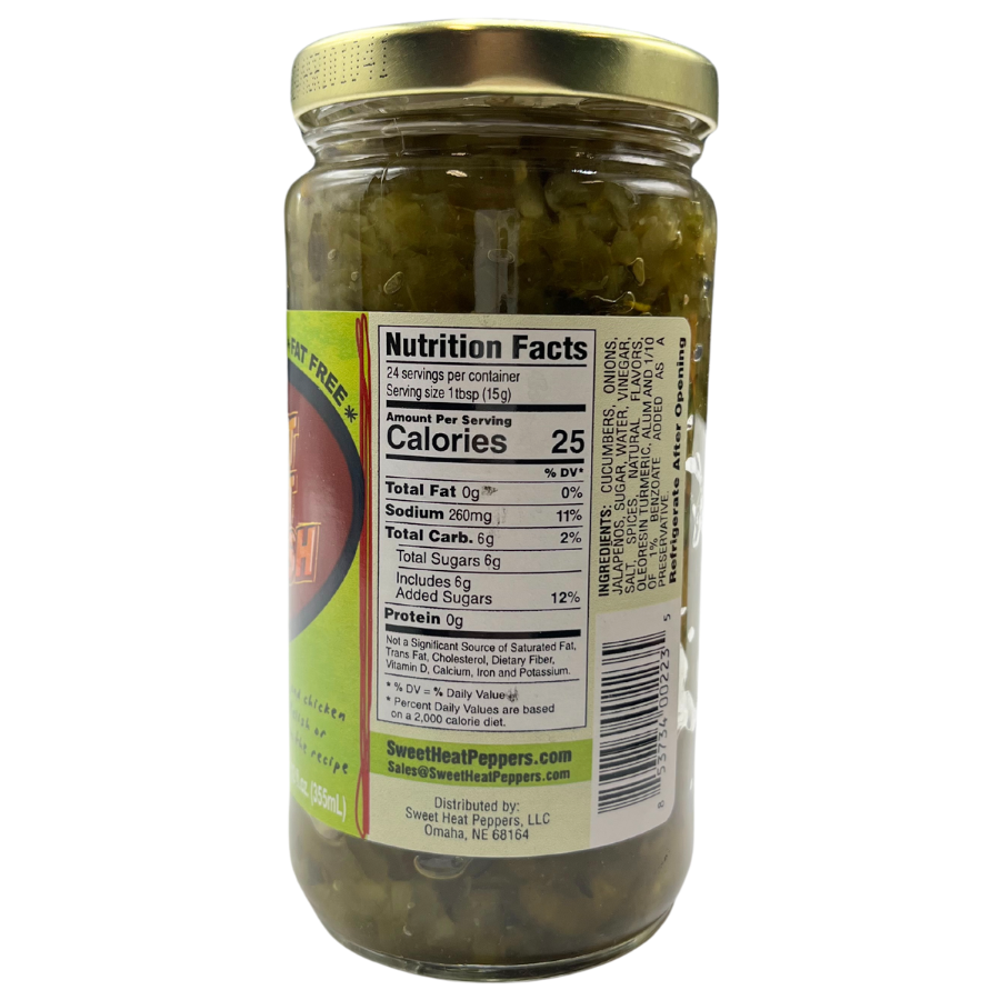 Sweet Heat Relish | 12 oz. | Fat Free | Add On Hotdogs, Egg Salad, or Chicken Salad For A Sweet and Spicy Twist | Sweet and Spicy Pickle Relish | Perfect For Spice Lovers | Made in Nebraska