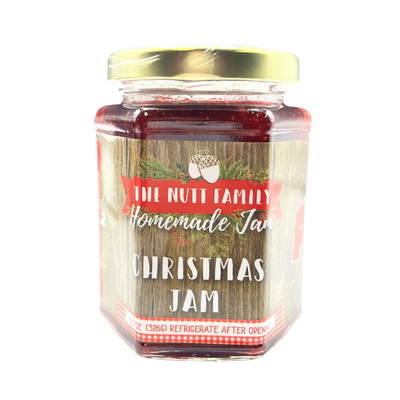 Christmas Jam | 9 oz. Jar | Fresh Jelly Spread | Made with Local Produce | Perfect Blend of Strawberries, Cranberries, and Lemon | Great on Toast, Cornbread, and More | Nebraska Made Jelly | Hand Stirred