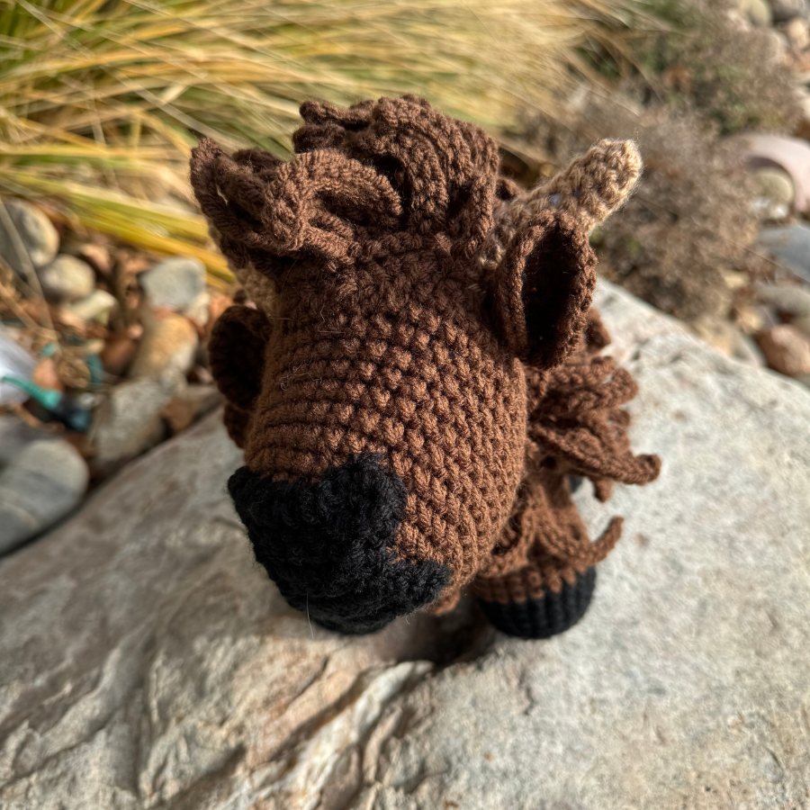 Crocheted Stuffed Animal Highland Cow Perfect Nursery Item or Gift BuyNebraska