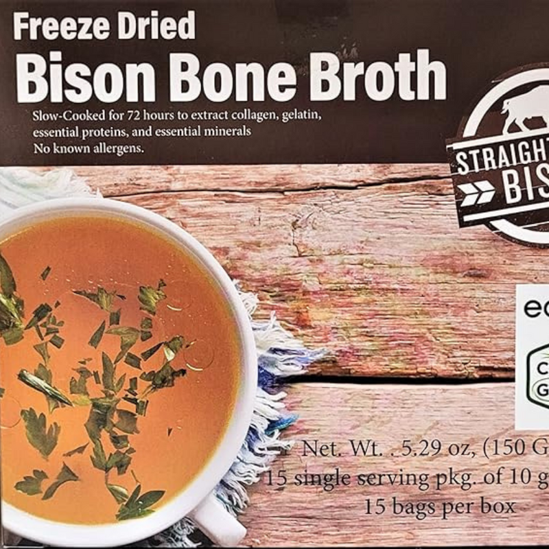 Freeze Dried Bison Bone Broth | Packed with Minerals Collagen and Nutrients | 100 grams