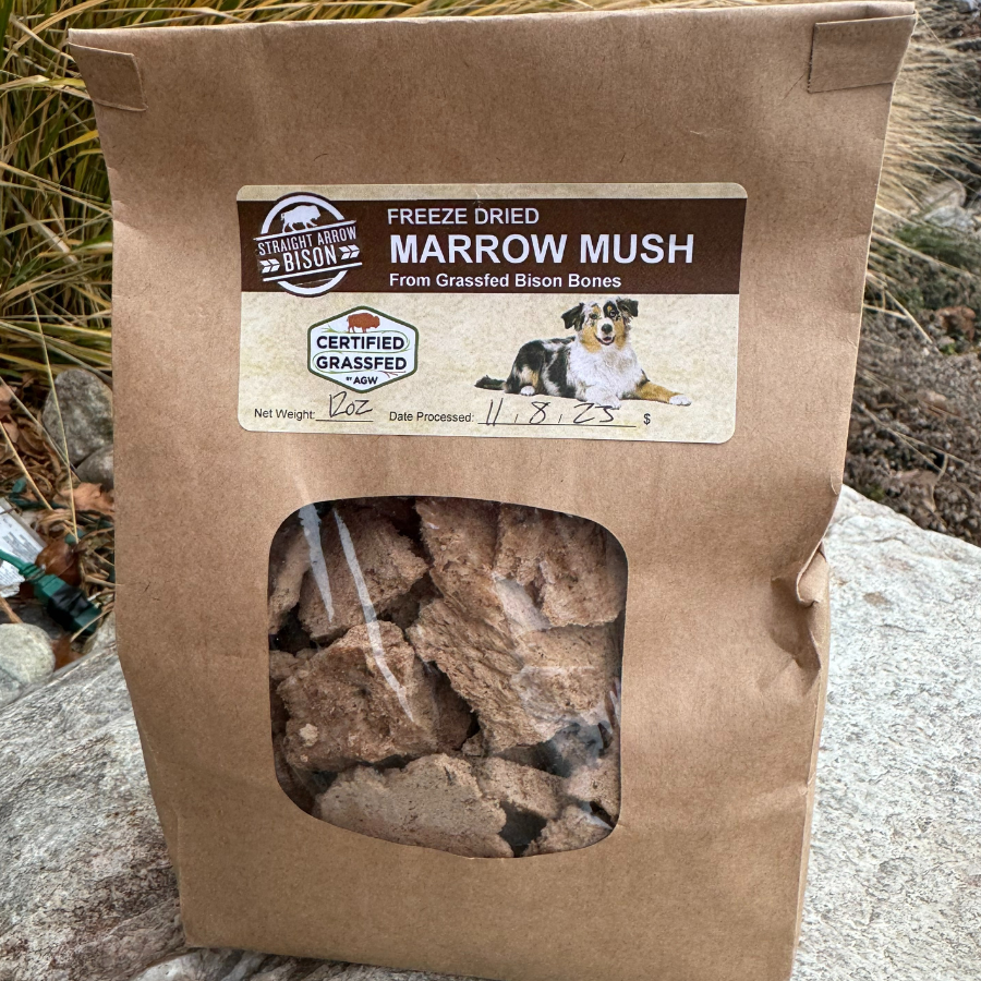 Dog Treats | Bison Marrow Mush Chunks | Made with Lots of Nutrients | Perfect Food for Your Pet | 12 oz. Bag