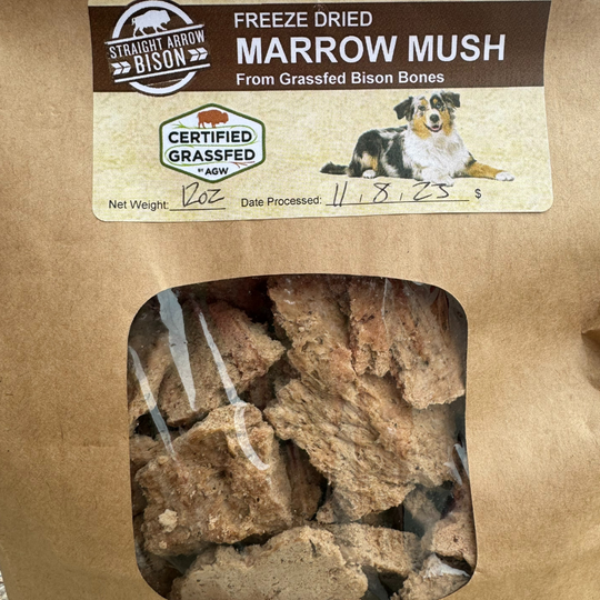 Dog Treats | Bison Marrow Mush Chunks | Made with Lots of Nutrients | Perfect Food for Your Pet | 12 oz. Bag