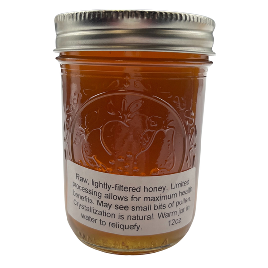 All Natural Raw Honey | Alternative Sweetener | Good Source of Antioxidants | No Additives | Product of Nebraska | 12 oz Jar