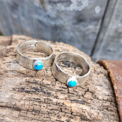 Turquoise Ring | Kingman Turquoise Stone & Sterling Silver Band | Hand Crafted | 5mm Stone | Multiple Sizes
