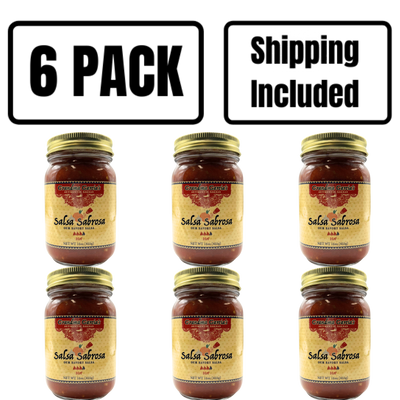 Salsa Sabrosa | Spicy, Hot Salsa | 16 oz. | Gluten Free | No GMO | Authentic Nebraska Salsa | Made Simple | Punch Of Heat | Case of 6 | Shipping Included