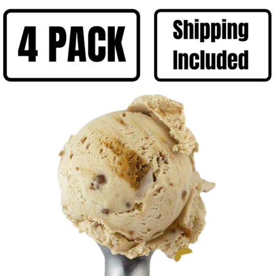 Gingerbread Cheesecake Ice Cream | One Pint | Nut Free | Perfect Blend Of Gingerbread Cheesecake Ice Cream and  Cookie Butter Crunch | Smooth & Creamy | Nebraska Ice Cream | 4 Pack | Shipping Included