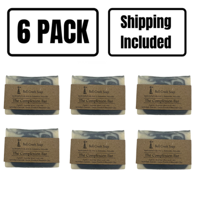 Complexion Soap | 5-6.5 oz. Bar | Packed with Essential Vitamins and Minerals | All Skin Types | Made with Goat's Milk | Jojoba Oil Infused | All Day Hydration | Handmade in Nebraska | Made with Love, Not Chemicals | Pack of 6 | Shipping Included