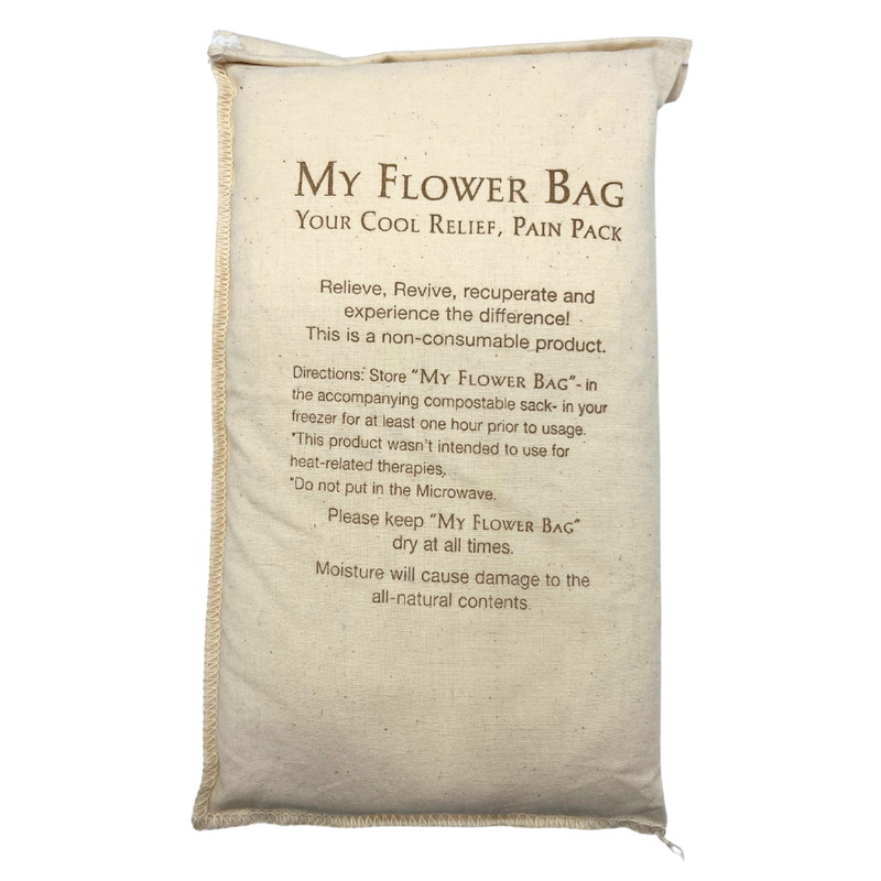 Flower Bag Cool Pack | Freeze or Heat | Relieves Pain and Discomfort | Therapeutic | Filled with All Natural Flour and Baking Soda | Biodegradable and Eco Friendly | Choose From Lavender or Unscented | Instant Pain Relief | Long-Lasting | Nebraska Made
