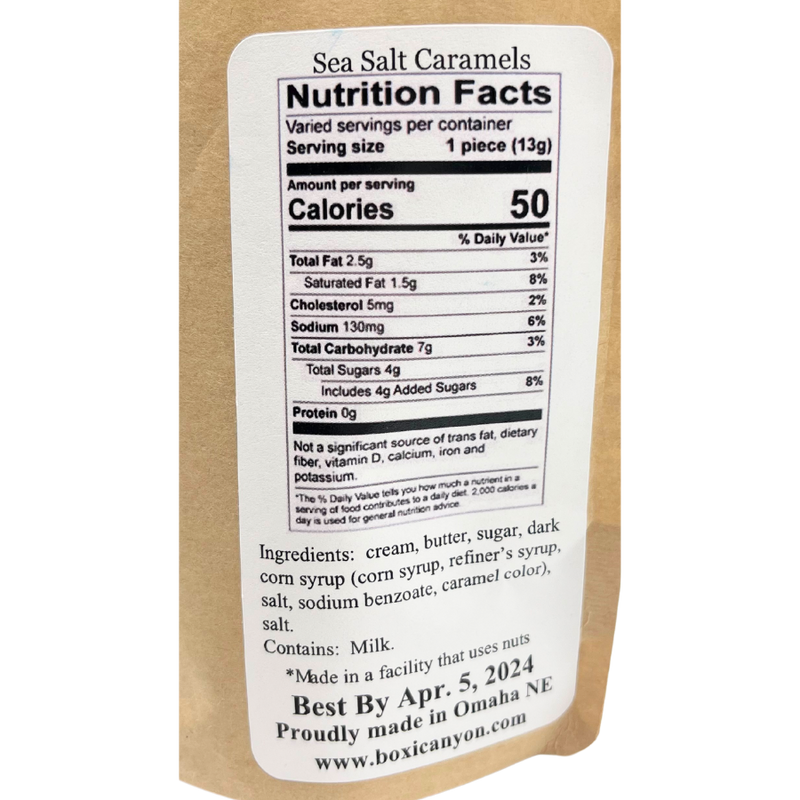 Thai Ginger Sea Salt Caramels Bag | One Dozen | Soft & Chewy | Bright, Fresh Ginger Flavor | Perfect Balance Between Ginger & Sea Salt | Sweet & Salty Combination | Nebraska Caramels | 2 Pack | Shipping Included