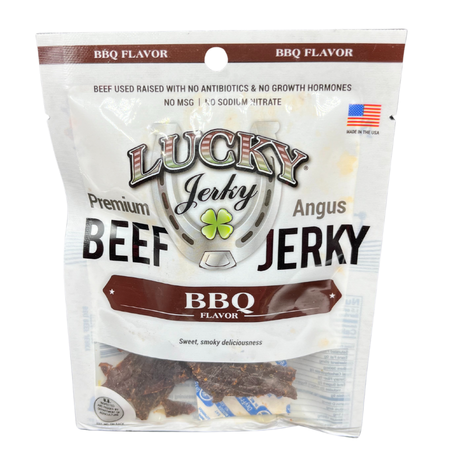 BBQ Beef Jerky | 1.5 oz. Bag | Snack Size | Perfect Balance Of Beef, Smoke, & Seasoning | Lean, All Natural Angus Beef | No Artificial Ingredients  Nebraska Cattle | Sweet, Smoky Deliciousness | 6 Pack | Shipping Included