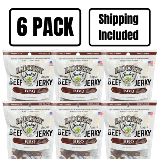 BBQ Beef Jerky | 1.5 oz. Bag | Snack Size | Perfect Balance Of Beef, Smoke, & Seasoning | Lean, All Natural Angus Beef | No Artificial Ingredients  Nebraska Cattle | Sweet, Smoky Deliciousness | 6 Pack | Shipping Included