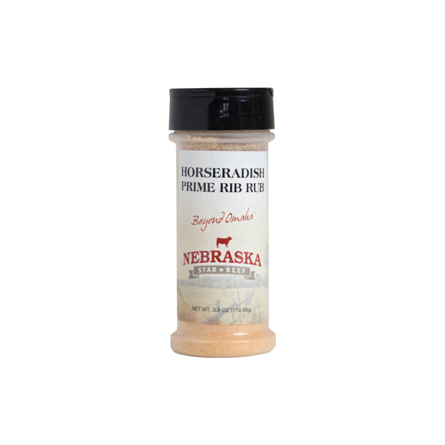 Horseradish Prime Rib Rub | 3.9 oz. Bottle | Pack of 3 | Premium Steak Seasoning | Made in Holdrege, NE | Nebraska Star Beef