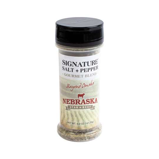 Salt + Pepper Blend | 5 oz. | Black & White Peppercorns With Premium Sea Salt Flakes | Delicious On Vegetables & Protein | A Classic, Elevated | Nebraska Seasoning | 6 Pack | Shipping Included