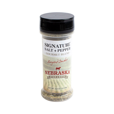 Salt + Pepper Blend | 5 oz. | Black & White Peppercorns With Premium Sea Salt Flakes | Elevates Flavor Of Meat & Vegetables | A Classic, Elevated | Nebraska Seasoning