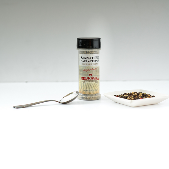 Salt + Pepper Blend | 5 oz. | Black & White Peppercorns With Premium Sea Salt Flakes | Delicious On Vegetables & Protein | A Classic, Elevated | Nebraska Seasoning | 6 Pack | Shipping Included