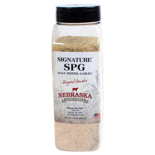 Salt, Pepper, Garlic Seasoning | 24 oz. | Perfect Blend Of Savory Garlic With Zing From Black & White Pepper | Symphony Of 3 Timeless Spices | Add On Meat, Vegetables, And Everything Else | Adds A Bold, Robust Flavor To Any Dish | Nebraska Seasoning