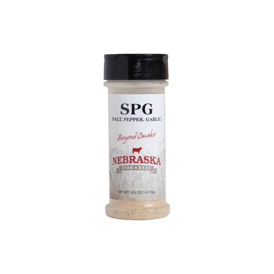 Salt, Pepper, Garlic Seasoning | 5 oz. Bottle | Adds A Savory Accent To Any Dish | Savory Garlic Blended With Black & White Pepper | Delicious On Any Meat Or Vegetable | Nebraska Spice | 12 Pack | Shipping Included