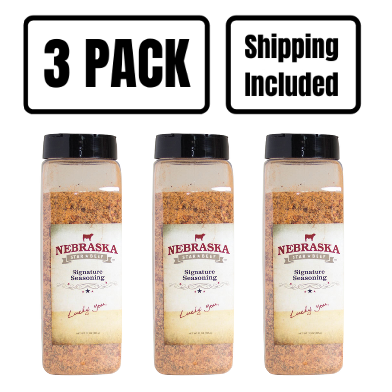 Signature Steak Seasoning | 32 oz. Bottle | Designed To Elevate Your Steak Experience | Coarse Salt Kernels | Hint Of Citrus Zest | Adds A New Dimension To All Meats | Ultimate Steak Seasoning | 3 Pack | Shipping Included