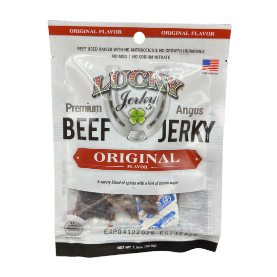 Beef Jerky | 1.5 oz. Bag | Original Flavor | Tender, Generously Seasoned Jerky Snack | Thickly Sliced Beef | Consistent Flavor, Texture, & Tenderness | All Natural | Savory Blend Of Spices | Lean Nebraska Angus Beef | Perfect Quick Snack