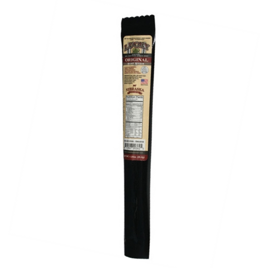 Beef Stick | 1.25 oz. | Original | Delicious Blend Of Garlic, Onion, Celery, & Paprika | Tender, Thick Cut Jerky | Low Fat Profile | Seasoned And Cooked To Perfection | All Natural | Authentic | Nebraska Beef Jerky | Quick, Convenient Snack