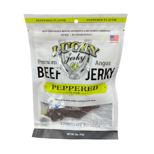 Black Pepper Beef Jerky | 3 oz. Bag | Big, Bold Flavor | Made From Hand Selected, Single Source Cattle | Tender, Thick Cut Slices | Nebraska Beef | Convenient Snack | 4 Pack | Shipping Included