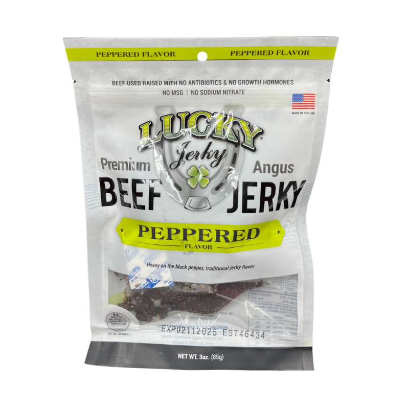 Black Pepper Beef Jerky | 3 oz. Bag | Big, Bold Flavor | Expertly Cut, Trimmed, & Seasoned | Made From Hand Selected, Single Source Cattle | All Natural | Tender Beef Cuts | Nebraska Beef | Perfect On-The-Go Snack