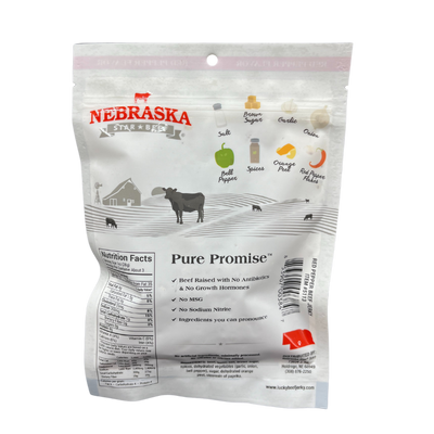 Red Pepper Beef Jerky | 3 oz. Bag | Perfect Balance Of Beef, Pepper, & Brown Sugar | Tender Cut Pieces | Burst Of Spicy Flavor | All Natural | Carefully Cooked, Cut, & Trimmed | Nebraska Cattle | Rich Source Of Natural Protein | 6 Pack | Shipping Included