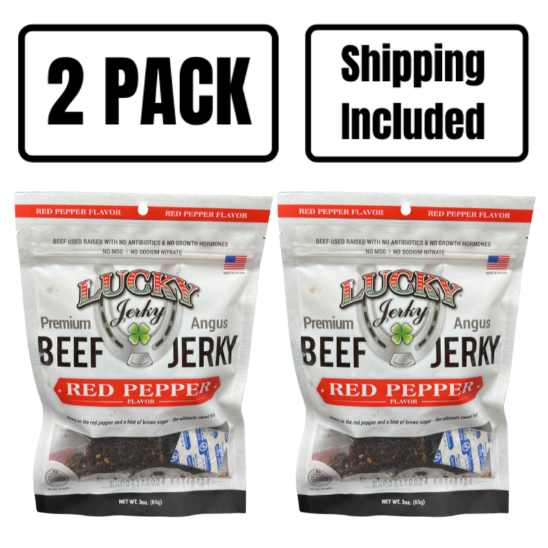 Red Pepper Beef Jerky | 3 oz. Bag | Savory & Sweet Blend Of Beef, Pepper, & Brown Sugar | Tender, Thick Cut Pieces | Spice Lovers&
