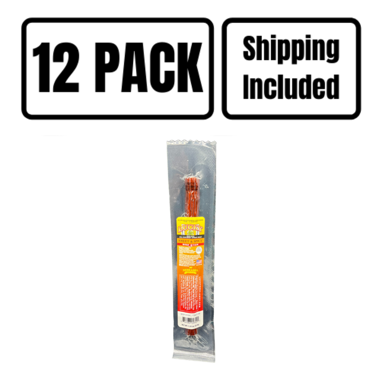 Sweet & Spicy Beef Stick | 1.25 oz. | Bold Teriyaki & Red Pepper Flake Blend | Premium Angus Beef | Cooked To Tender Perfection | Quick Sweet & Spicy Snack | Nebraska Beef | 12 Pack | Shipping Included